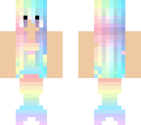 pastel rainbow mermaid