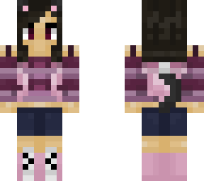 pink and purple cat girl