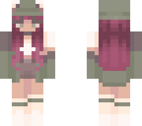 pink haird frog hoodie girl