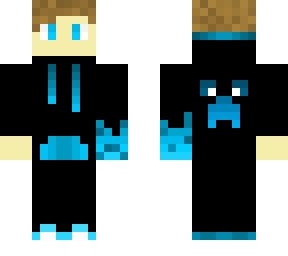powerfist blue creeper hoodie gamer (fading)