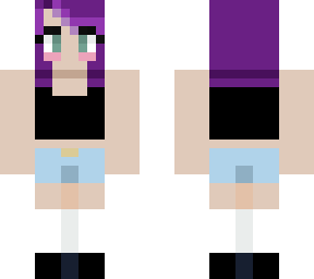purple hair emo teen