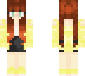 red hair yellow clothes