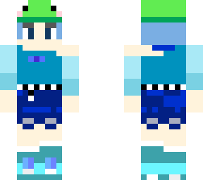 blue frog girl