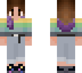 brown to purple ombre hair sweater and jeans (edited, og by oikawas1jersey)