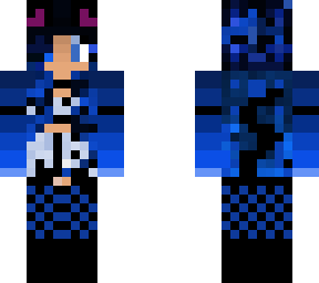 cat girl black blue