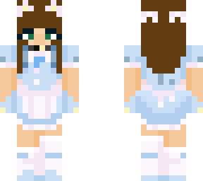 catgirl maid blue