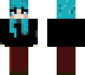 chill blue haired girl!