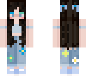 denim kidcore black haired girl w/eyeshadow- original by zoelowercase