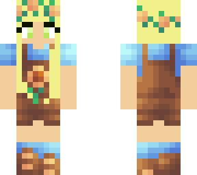 flower overol girl