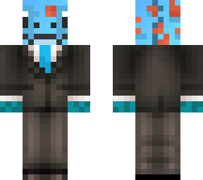 gecko with suit and blue tie