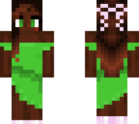 girl in green gown