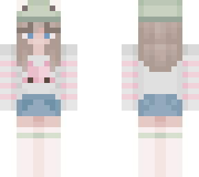 girl with frog hat and axolotl shirt