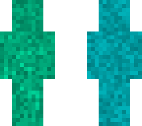 green and aqua skin combo