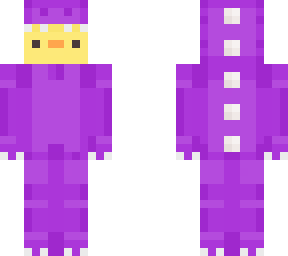 purple duck dino onesie