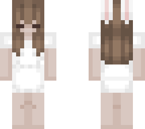 sleepy white dress bunny girl