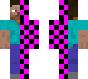 steve, but half of him is glitched