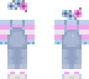 trans flower crown with overalls
