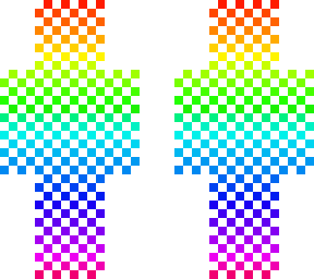 white rainbow checkers
