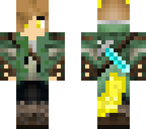 wolf boy green and yellow