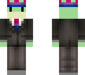 bi frog in black suit