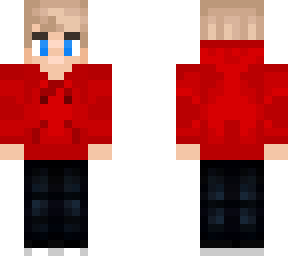 blonde hair boy  with a red  hoodie   (please read desc)