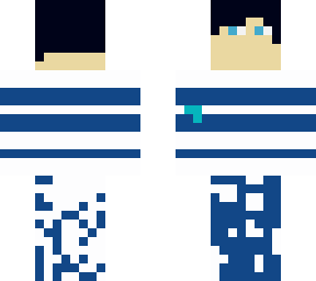 blue shirt boy skin