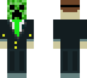 boi in a suit with creeper mask