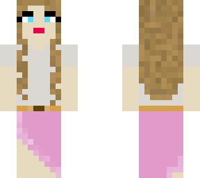 brown hair girl, in pink dress