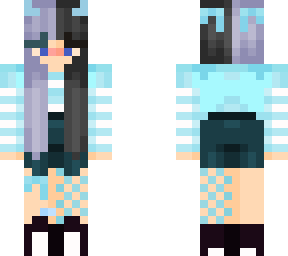 candy demon split hair (blue)
