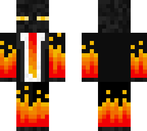 enderman in a fiery suit