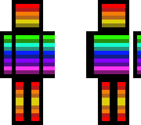 faceless outline rainbow