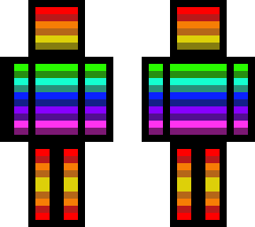faceless outline rainbow classic (4px)
