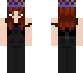girl with overalls and gray/purple crown