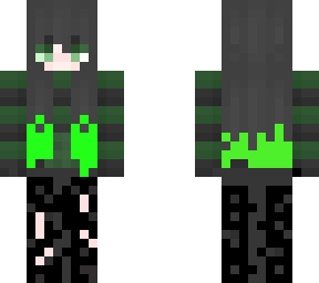 long hair lime green wolf girl
