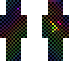 rainbow and black checkerd