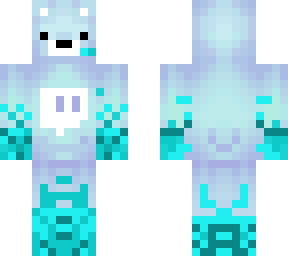 wallibear gamer light blue flaming hands and feet