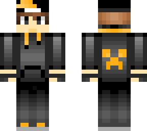 black and gold (or yellow) creeper hoodie