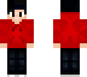 black haired kid with red hoodie