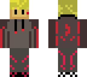 blond gamer boy red and black