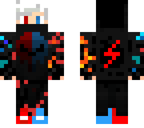 blue-red skull