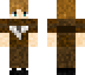 brown hair and brown shirt