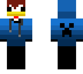 chicken with blue hoodie