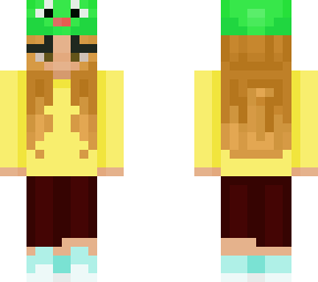 frog hat yellow shirt