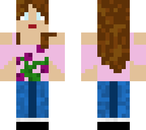 girl with flower shirt (my first skin)