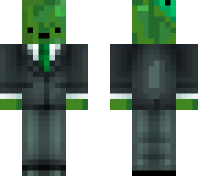 green watermelon man in suit
