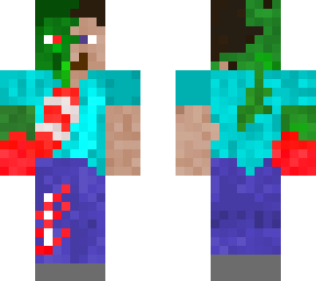 half-zombiefied steve