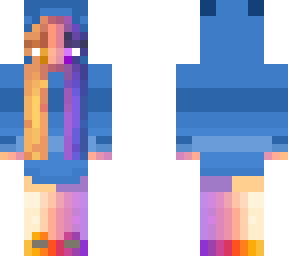malti-skin with blue hoodie girl