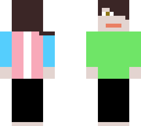 me wearing the trans flag