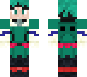 my first minecraft skin of izuku midoriya