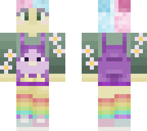pastel sugar bird overalls and daisy shirt